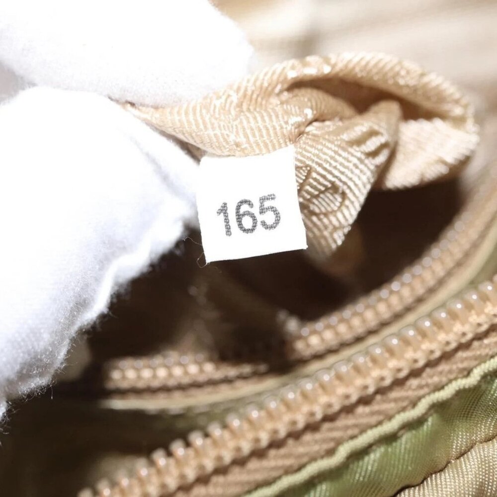 PRADA Shoulder Bag Nylon Beige Silver Auth ki6222 - Picture 12 of 15